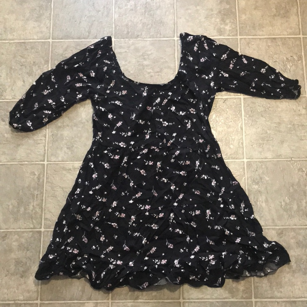 Rue21 Black Floral Swing Dress in Size 1X